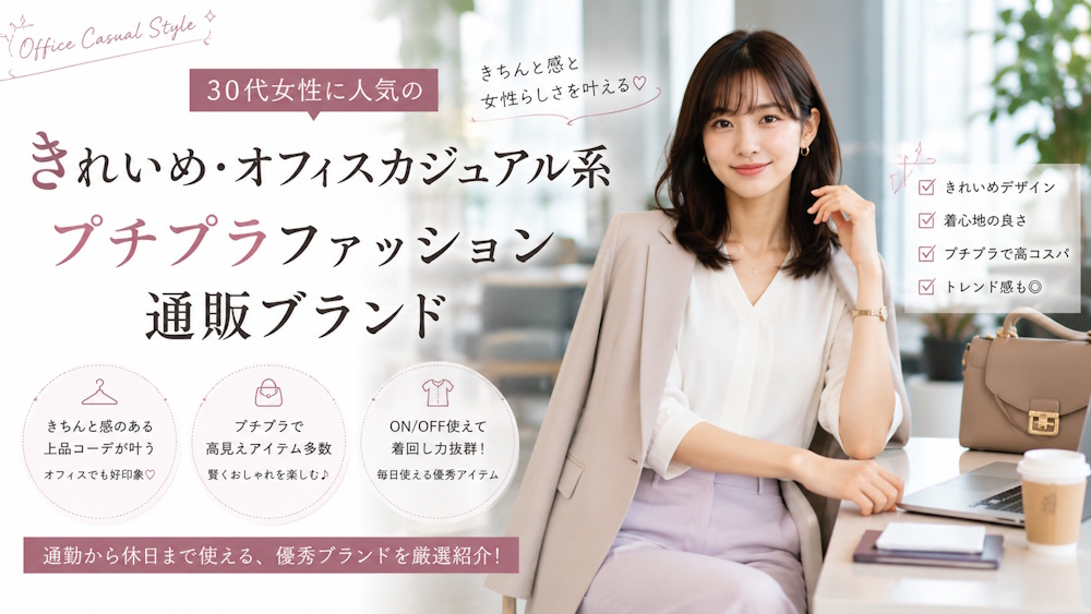30代女性に人気のきれいめ・オフィスカジュアル系プチプラファッション通販ブランド