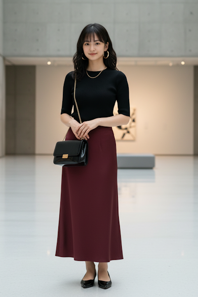 艶感のある小物で一気に洗練された印象に