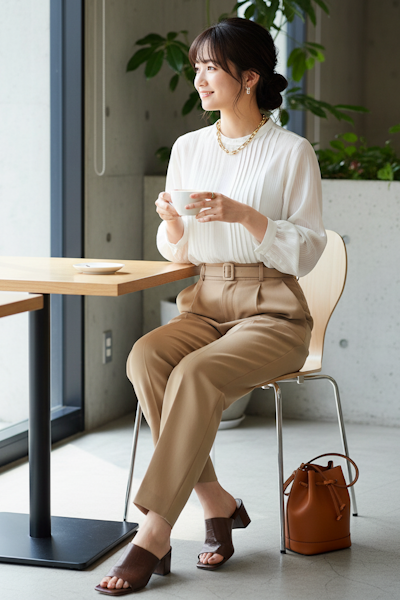 センタープレスパンツ