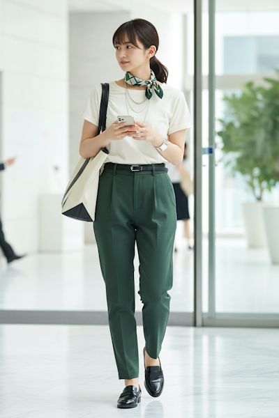 ハイウエストテーパードパンツ