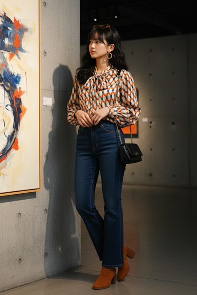 セミフレアパンツ