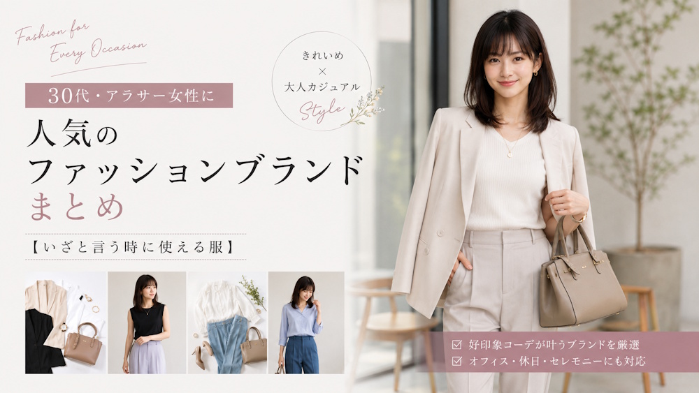 30代・アラサー女性に人気のファッションブランドまとめ【いざと言う時に使える服】