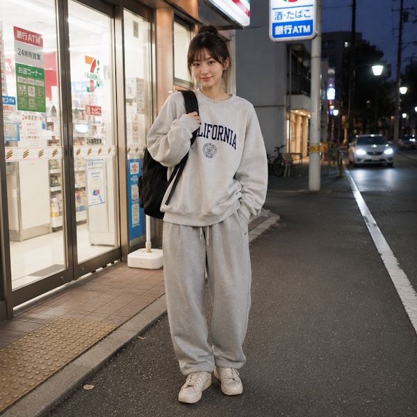 ラフすぎて外出着に見えにくい服装
