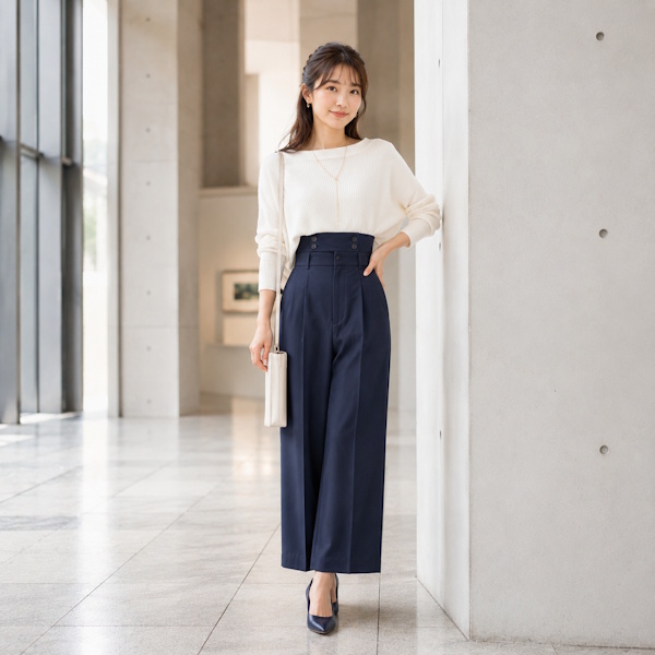 30代女性のワイドパンツコーデ・ダサ見えしない着こなしと選び方のポイント