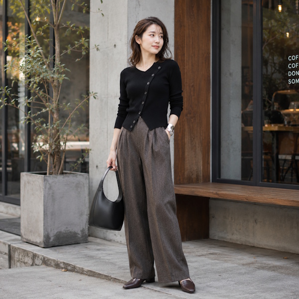 30代女性のワイドパンツコーデ・ダサ見えしない着こなしと選び方のポイント