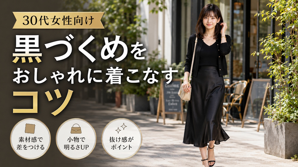 黒づくめコーデが重たく見える理由5選！おしゃれに着こなすポイントも解説