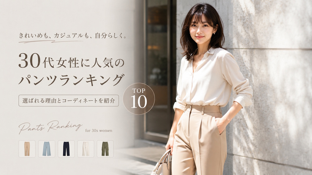 30代女性に人気のパンツランキング！体型カバーも叶うおすすめコーデ10選