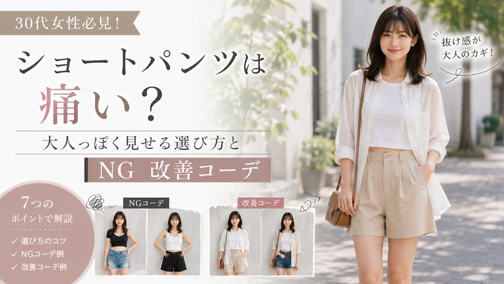 30代女性のショートパンツは痛い？大人っぽく見せる選び方とNG・改善コーデ