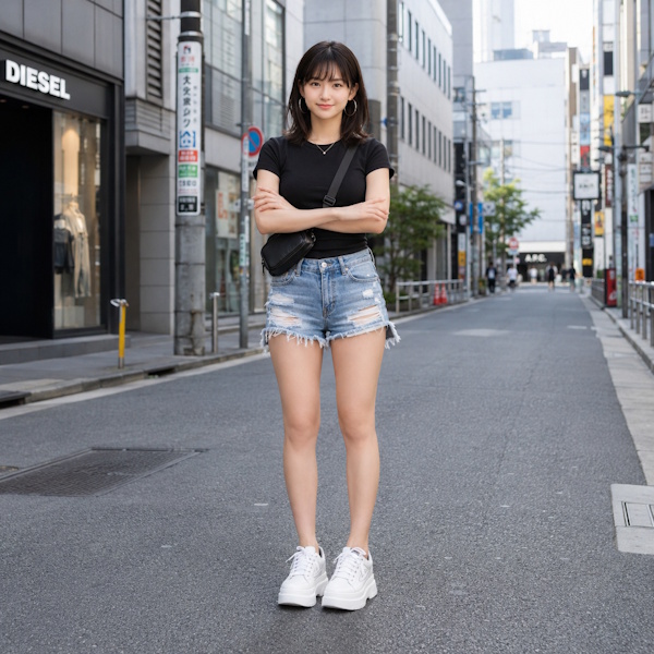 ダメージ加工が強すぎるデニムショートパンツ