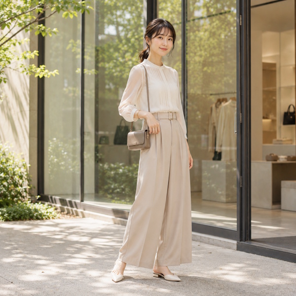 30代女性のワイドパンツコーデ・ダサ見えしない着こなしと選び方のポイント