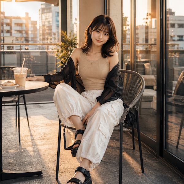韓国テイストを取り入れた抜け感コーデ