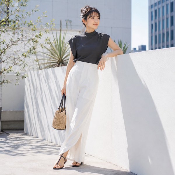 30代女性のワイドパンツコーデ・ダサ見えしない着こなしと選び方のポイント