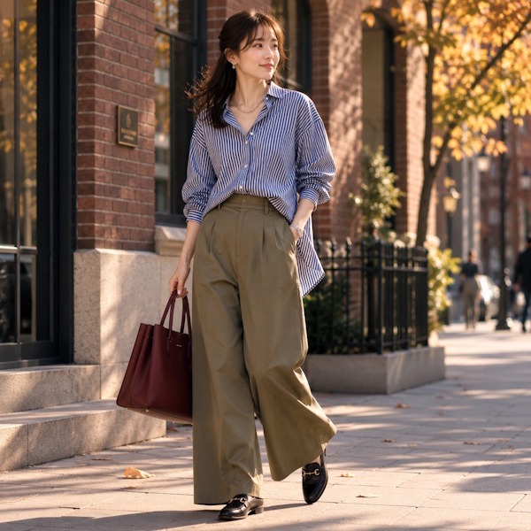 30代女性のワイドパンツコーデ・ダサ見えしない着こなしと選び方のポイント